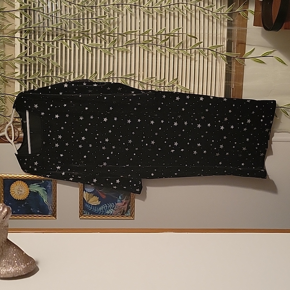 Velvet Gown with Silver Stars